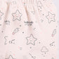 Cute Baby Girl Stars Printed Night Suit-BEIGE