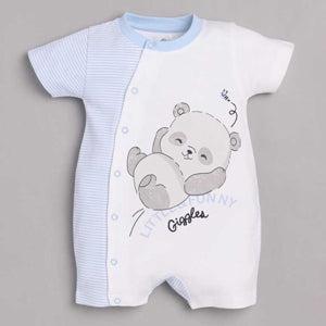 Half Sleeves Round neck Romper/Summer clothes/Creeper/new born/infent wear/ for Baby Boys 100% Pure Cotton-SKY
