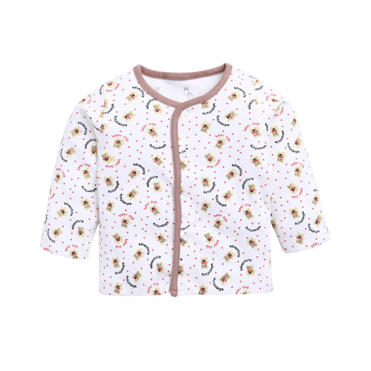 Baby Boys & Baby Girls Printed Pure Cotton T Shirt  (White, Pack of 3)