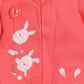 BABY GO 100% Pure Cotton Full Sleeves Rompers/Bodysuit/Sleepsuit for Baby Girl-RED