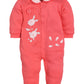 BABY GO 100% Pure Cotton Full Sleeves Rompers/Bodysuit/Sleepsuit for Baby Girl-RED