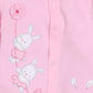 BABY GO 100% Pure Cotton Full Sleeves Rompers/Bodysuit/Sleepsuit for Baby Girl-PINK