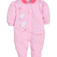 BABY GO 100% Pure Cotton Full Sleeves Rompers/Bodysuit/Sleepsuit for Baby Girl-PINK