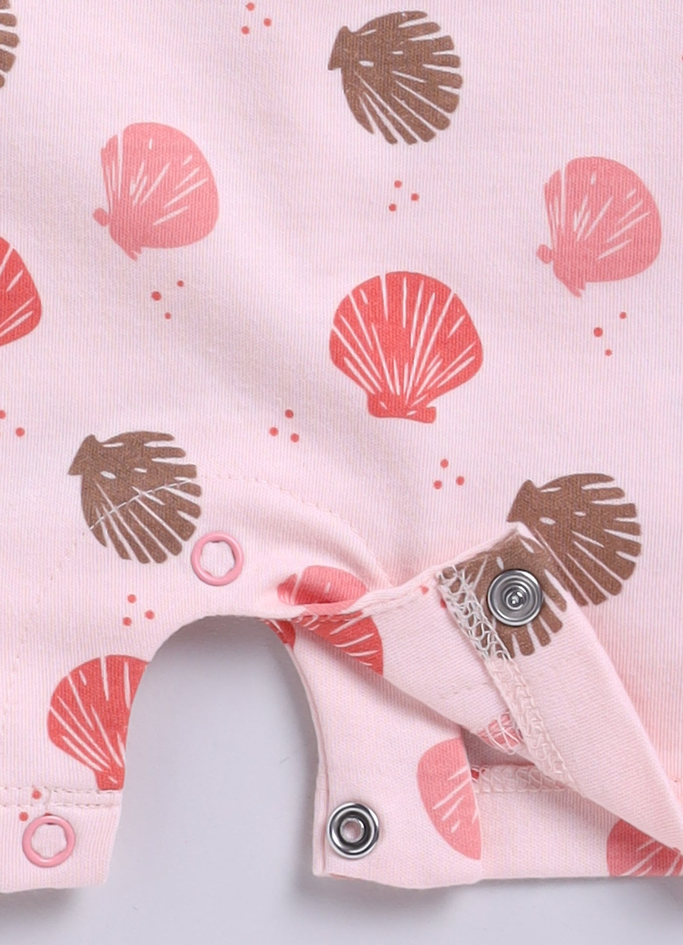 Half Sleeve Dungaree for Girls - Coral