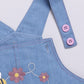 Baby Girl Willove Flutter Sleeve Dungaree-Light Blue Denim