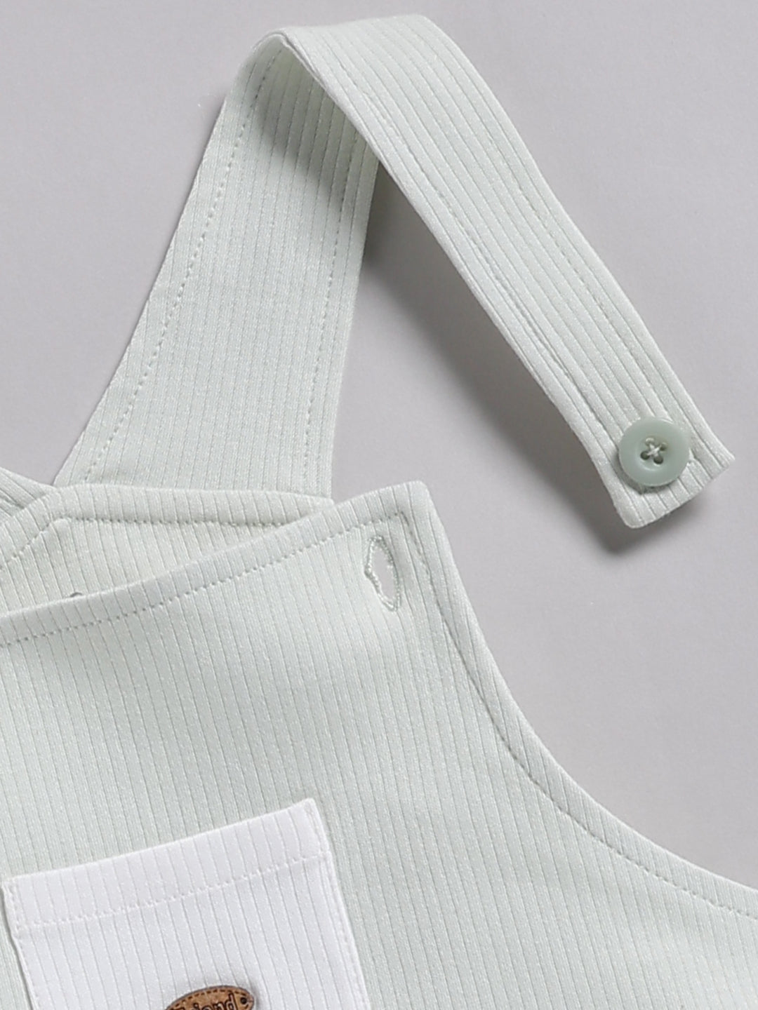 Dungaree - Light Green Koala Ribbed