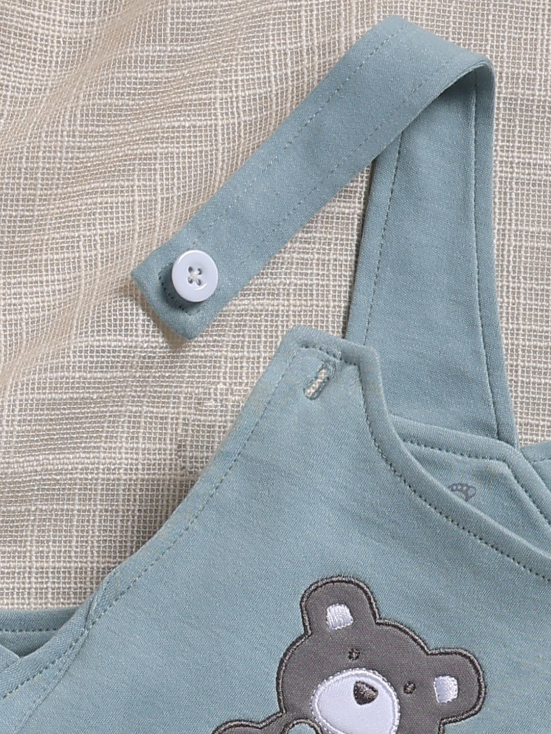 Dungaree - Dusty Blue Cute Bear