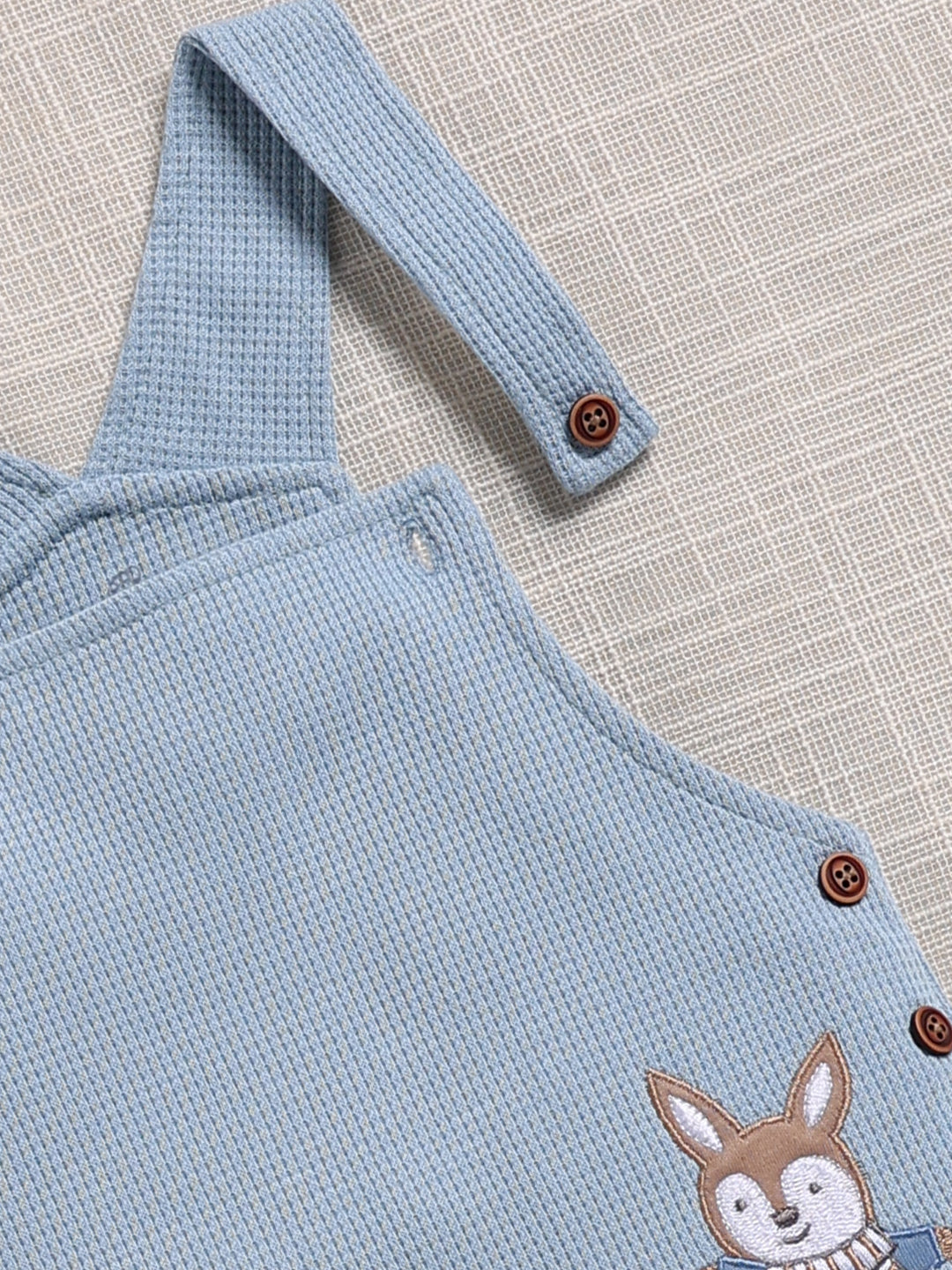 Dungaree - Cream Bunny Waffle