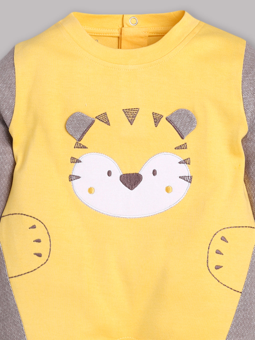 Full Sleeves Rompers/Bodysuit/Sleepsuit for Baby Boys-YELLOW