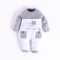 Cute cat prinetd full sleeves Rompe for Baby Boy-MAUVE