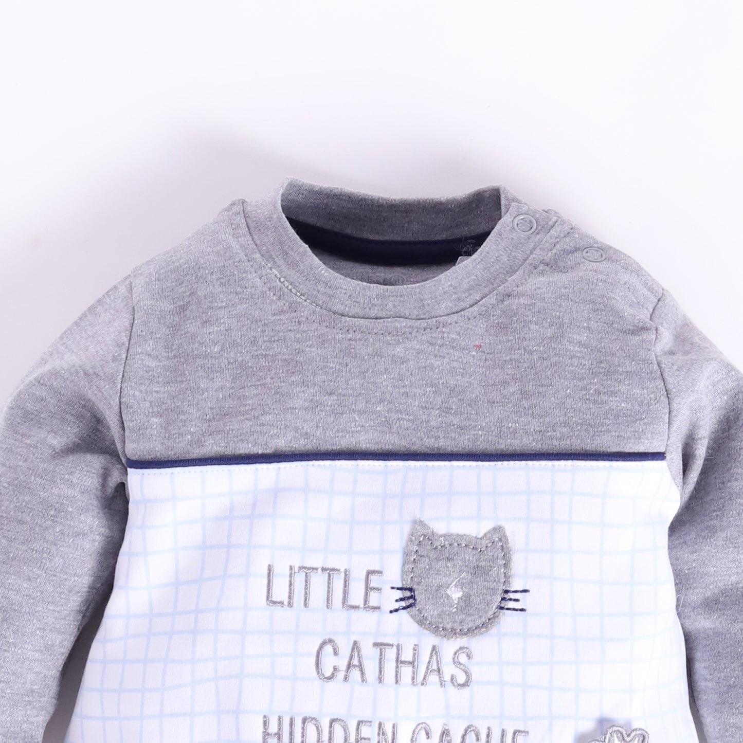Cute cat prinetd full sleeves Rompe for Baby Boy-MAUVE