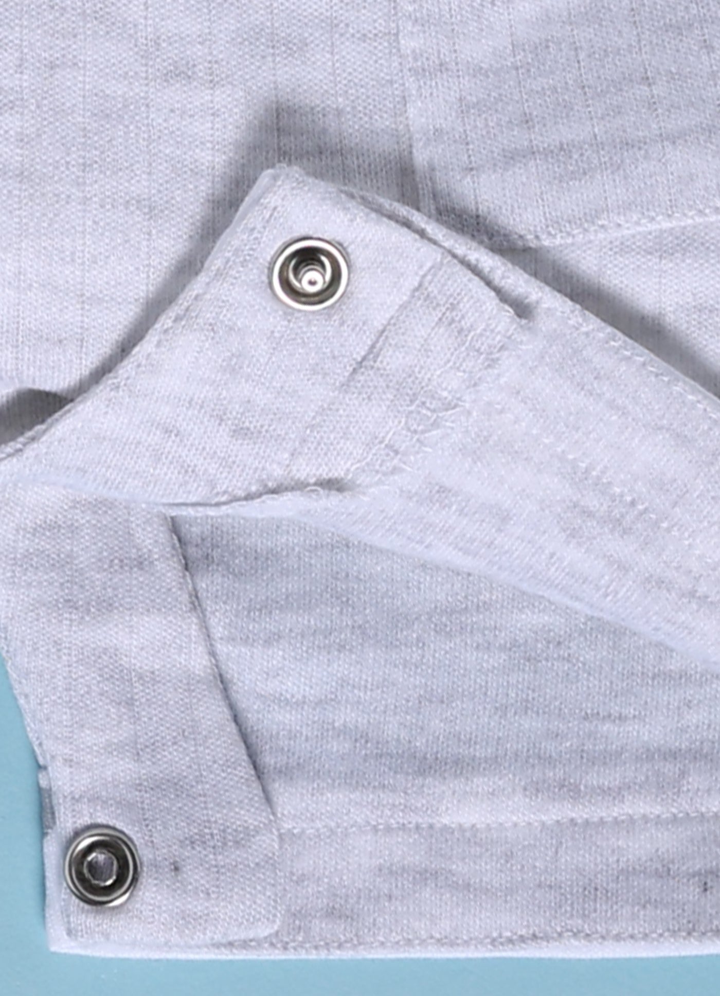 Half Sleeve Dungaree for Boys – White Melange Well Done!