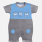 Half Sleeves Round neck Romper/Summer clothes/Creeper/new born/infent wear/ for Baby Boys 100% Pure Cotton-GREY
