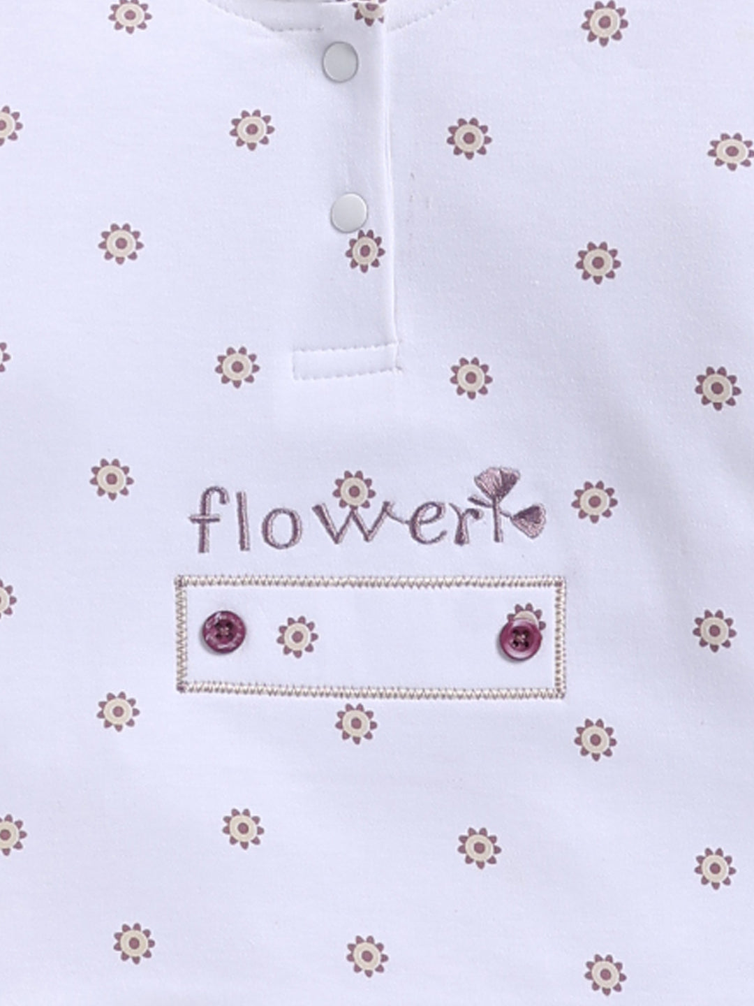 Top & Bottom for Girls - Purple Floral Print Hoodie & Trousers Set