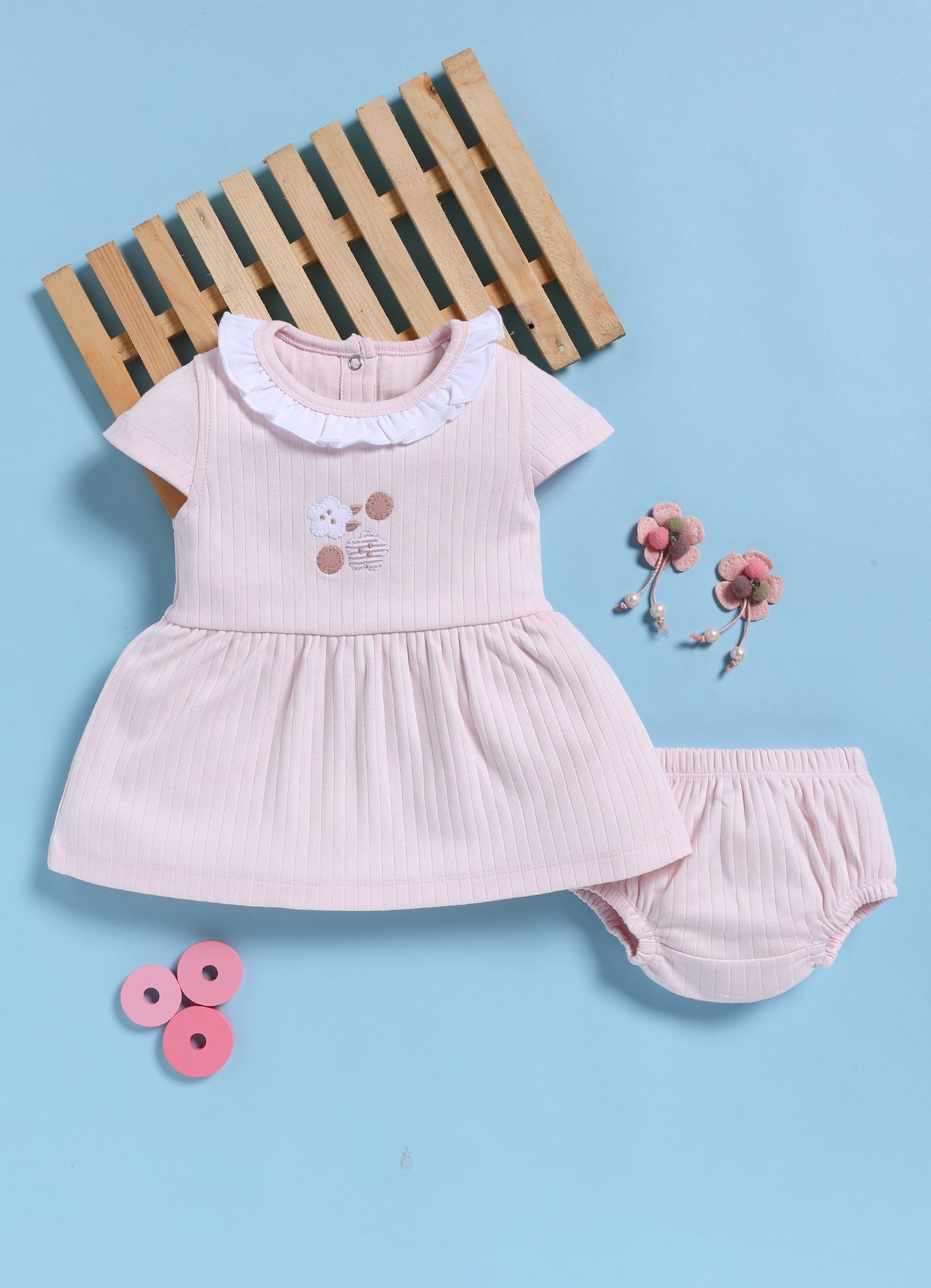 Frock – Light Pink Blossom Ruffle