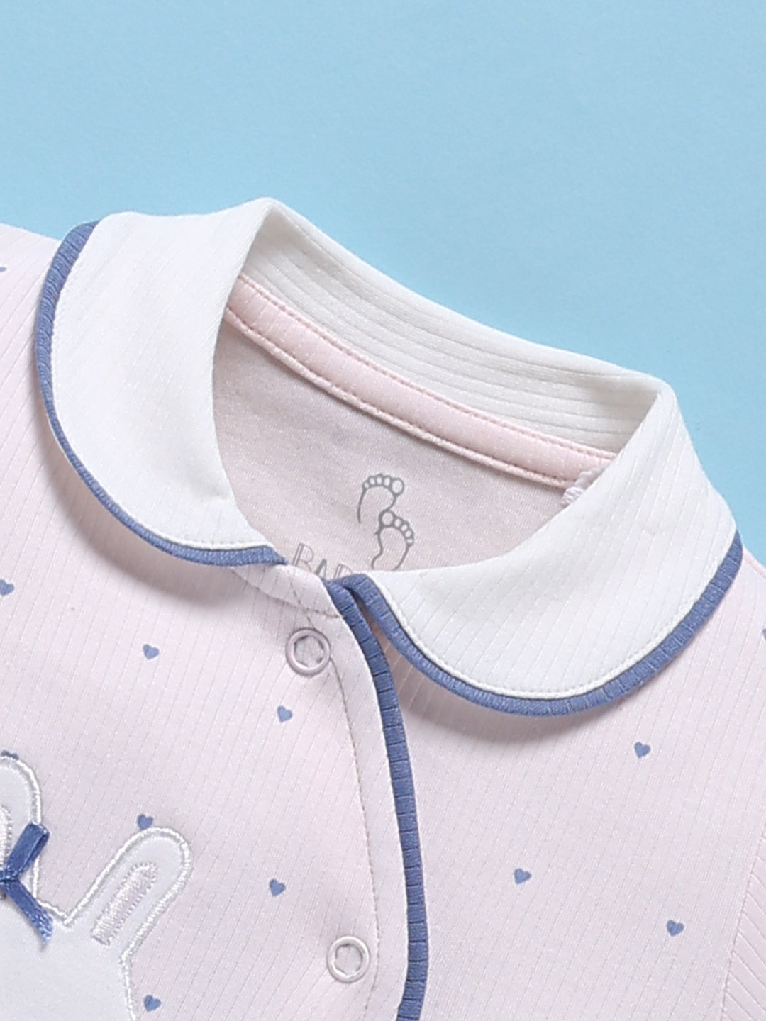 Full Sleeve Romper for Girls – Pink Peter Pan Collar