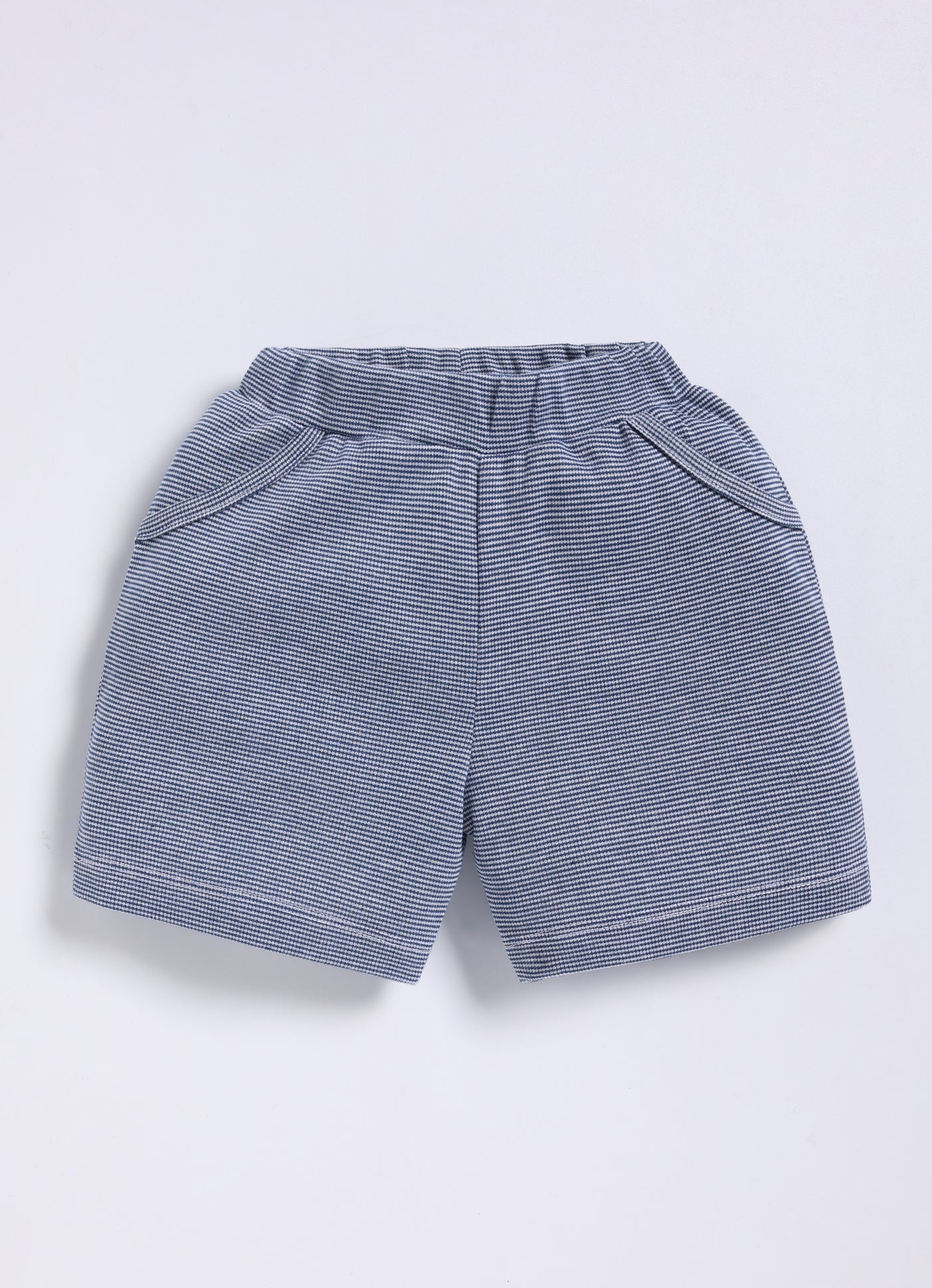 Half-Sleeve Top & Bottom For Boys - Charcoal Wavy