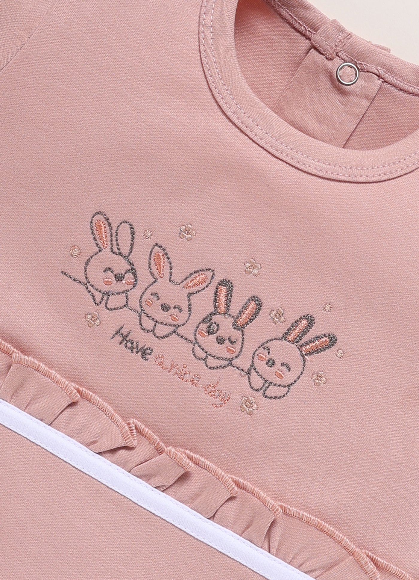 Half-Sleeve Romper for Girls – Dusty Rose Nice Day