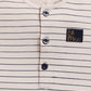 Baby Boy Navy Blue Striped Playtime Half Sleeves Romper