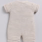 Baby Boy Navy Blue Striped Playtime Half Sleeves Romper