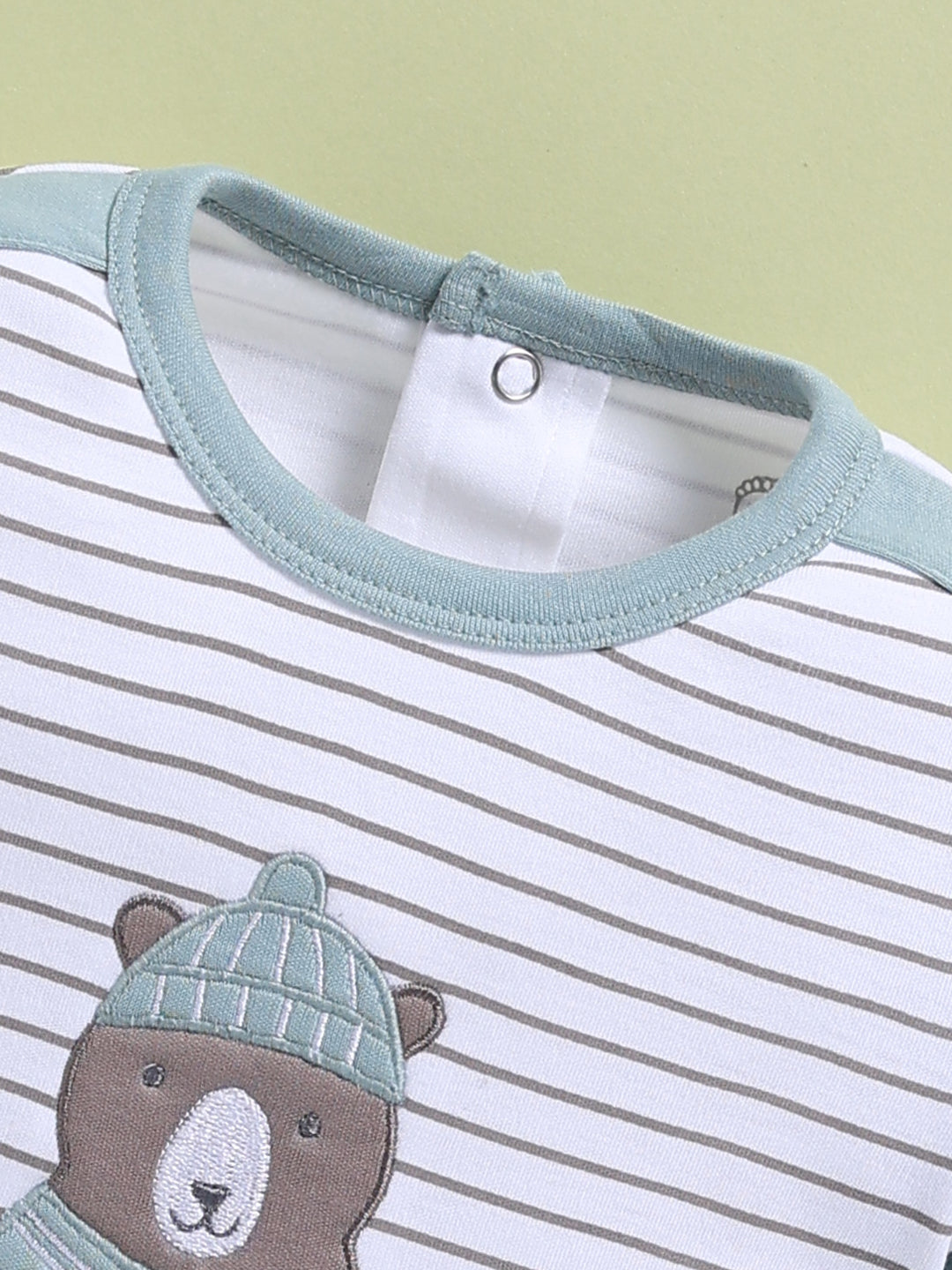 Full Sleeve Romper for Boys – Baby Blue Hello Bear