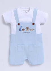 Half Sleeve Dungaree for Boys – Sky Blue Big Family
