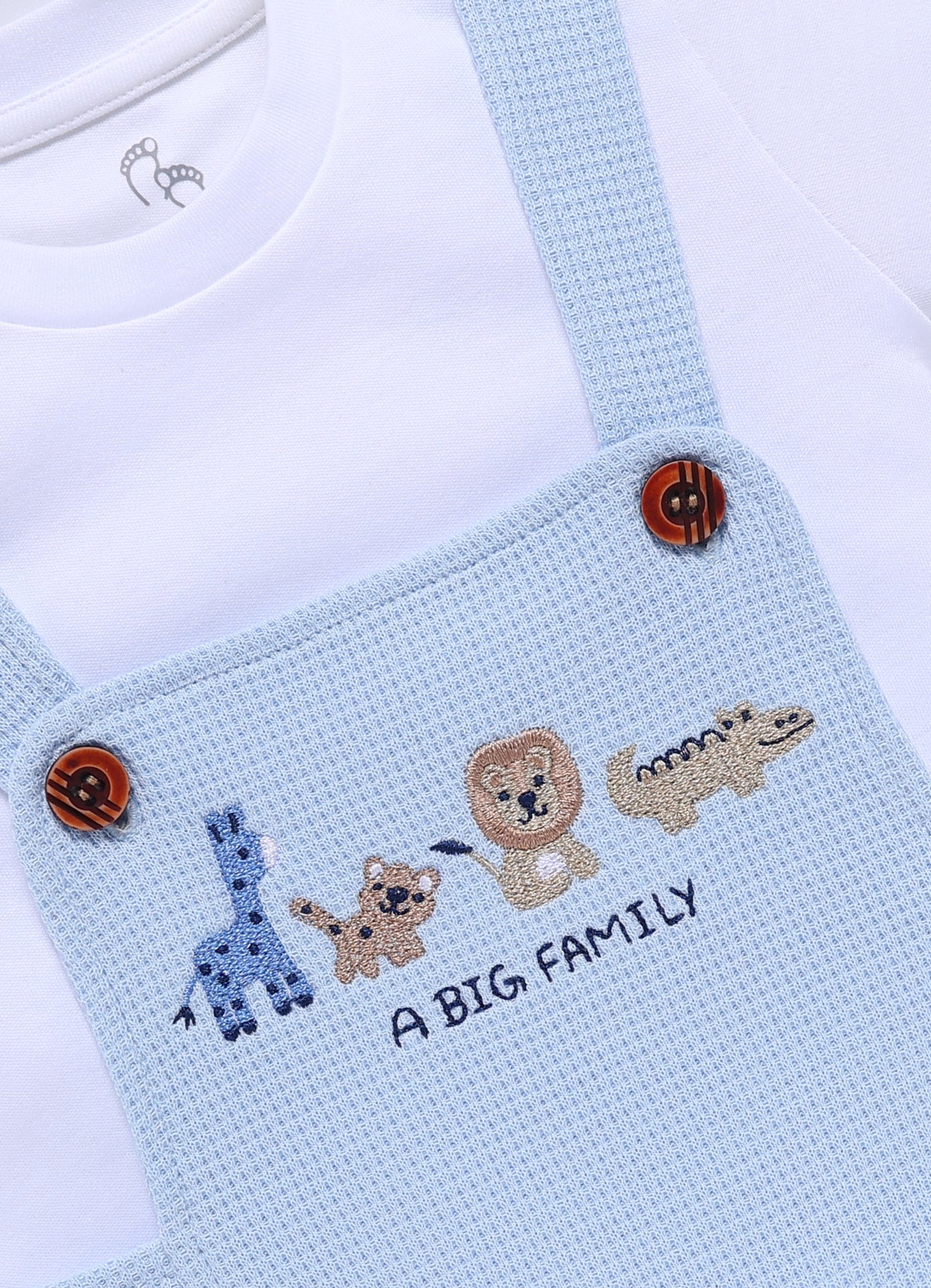 Half Sleeve Dungaree for Boys – Sky Blue Big Family