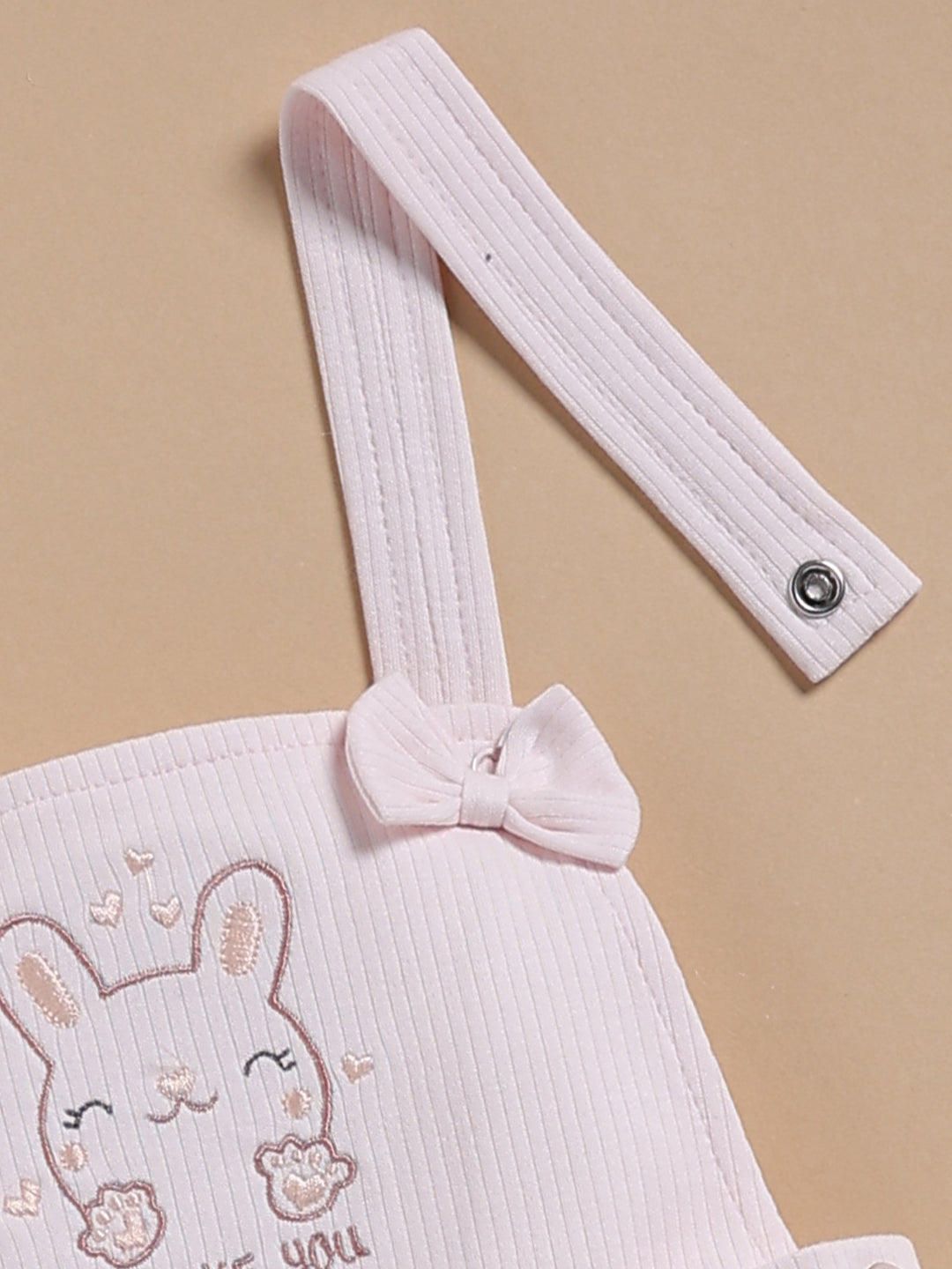 Dungaree - Light Pink Bunny Heart