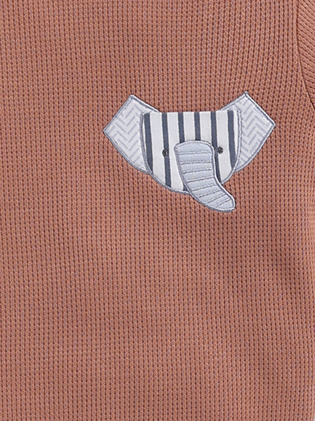 Top & Bottom for Boys - Brown Happy Elephant