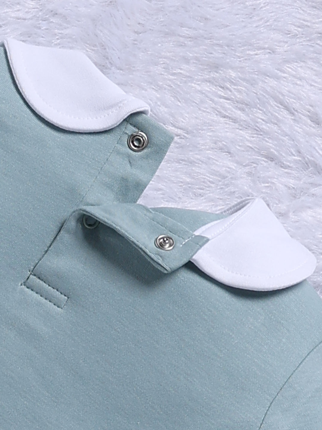 Top & Bottom for Girls - Mint Green Animal Embroidered Top & Floral Trousers Set