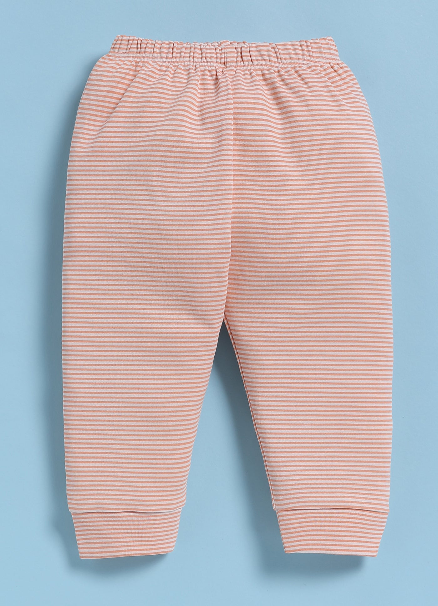 Full-Sleeve Top & Bottom For Girls - Peach Heart
