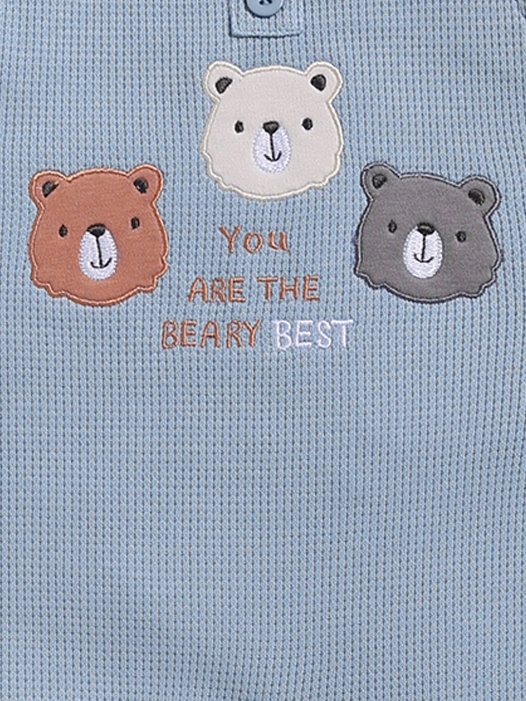 Dungaree - Baby Blue Textured Waffle
