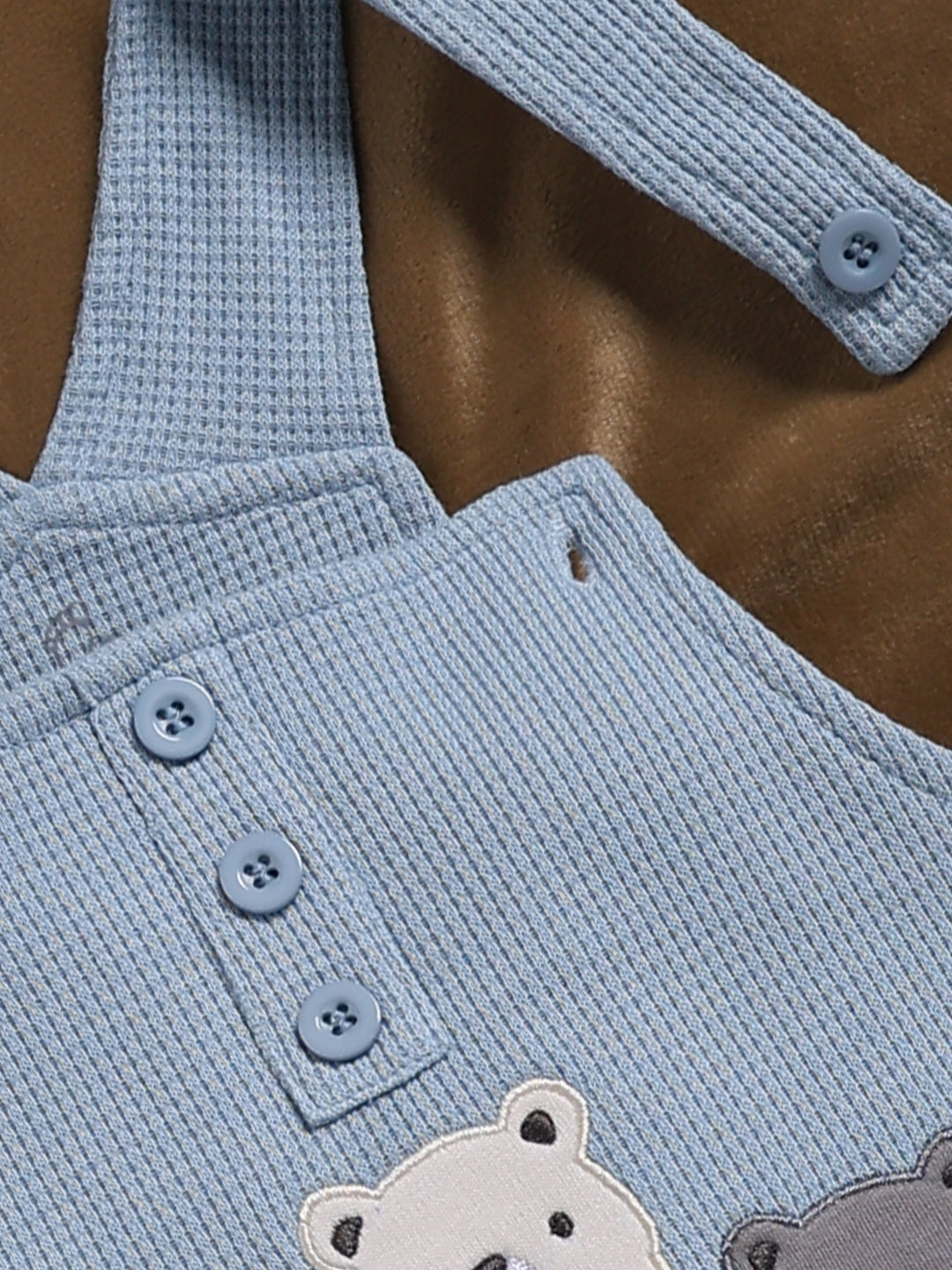 Dungaree - Baby Blue Textured Waffle