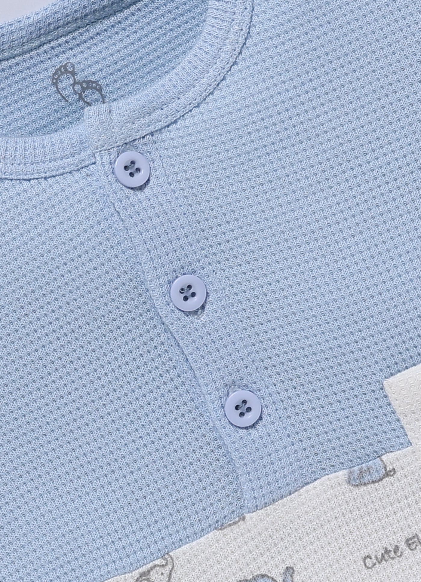 Half-Sleeve Romper for Boys – Sky Blue Cute Elephant