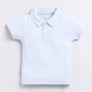 Half Sleeve Baby Boy BabyGo Dungaree-Sky Blue