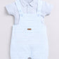 Half Sleeve Baby Boy BabyGo Dungaree-Sky Blue