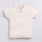 Half Sleeve Baby Boy BabyGo Dungaree-Beige