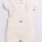 Half Sleeve Baby Boy BabyGo Dungaree-Beige