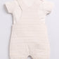 Half Sleeve Baby Boy BabyGo Dungaree-Beige