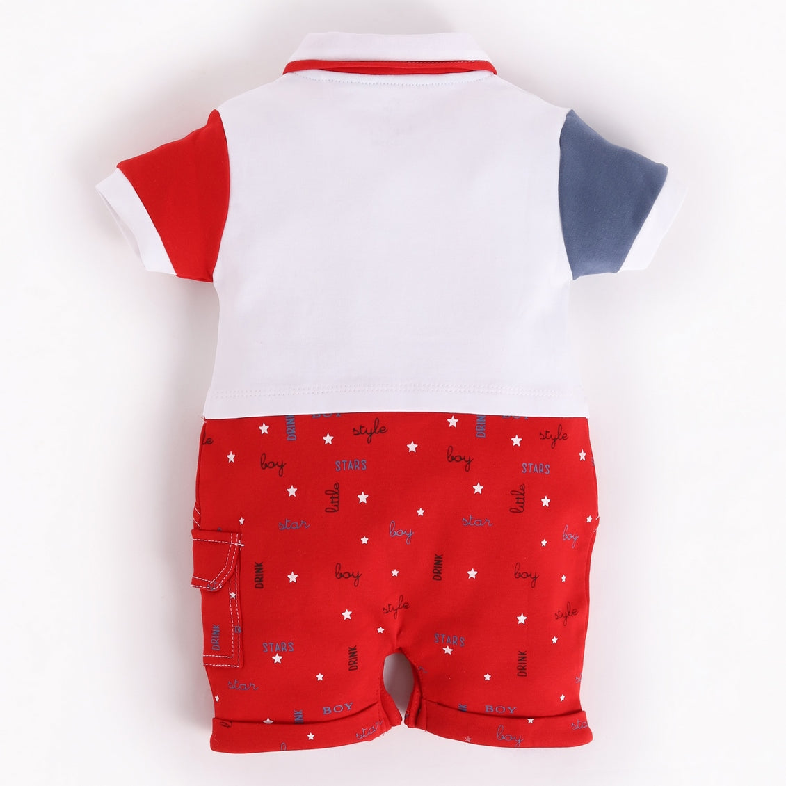 Half Sleeves Round neck Romper/Summer clothes/Creeper/new born/infent wear/ for Baby Boys 100% Pure Cotton-RED