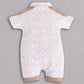 Half Sleeves Round neck Romper for Baby Boys 100% Pure Cotton - BEIGE
