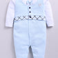 Baby Boy Cute Bow Romper-Sky Blue