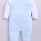 Baby Boy Cute Bow Romper-Sky Blue