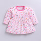 Mid/knee length baby girl frock for casual wear-PINK