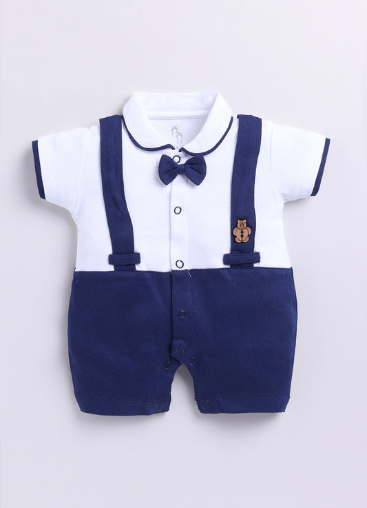 Half Sleeves Round neck Romper/Summer clothes/Creeper/new born/infent wear/ for Baby Boys 100% Pure Cotton-NAVY