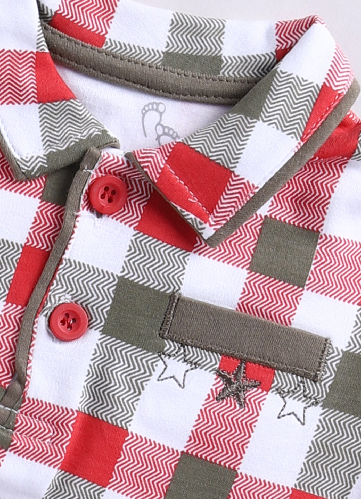 Half Sleeves Romper for Baby Boys 100% Pure Cotton-OLIVE