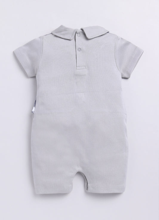 Half Sleeves Round neck Romper/Summer clothes/Creeper/new born/infent wear/ for Baby Boys 100% Pure Cotton-GREY