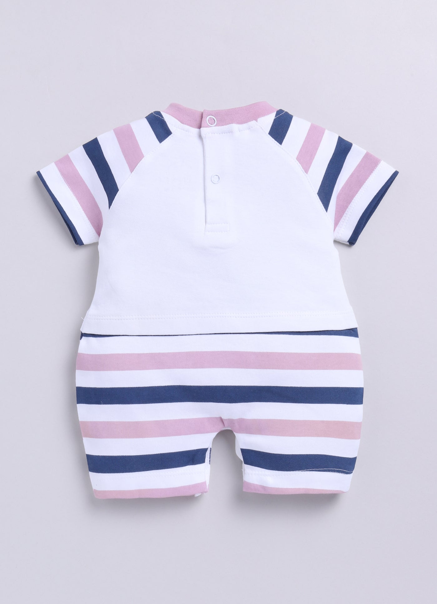 Half Sleeves Romper for Baby Boys 100% Pure Cotton-ROSE