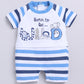 Half Sleeves Romper for Baby Boys 100% Pure Cotton-SKY