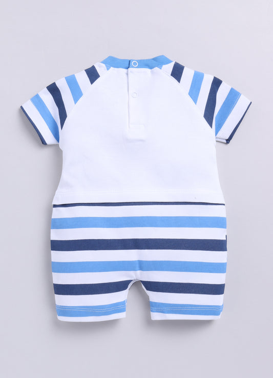 Half Sleeves Romper for Baby Boys 100% Pure Cotton-SKY